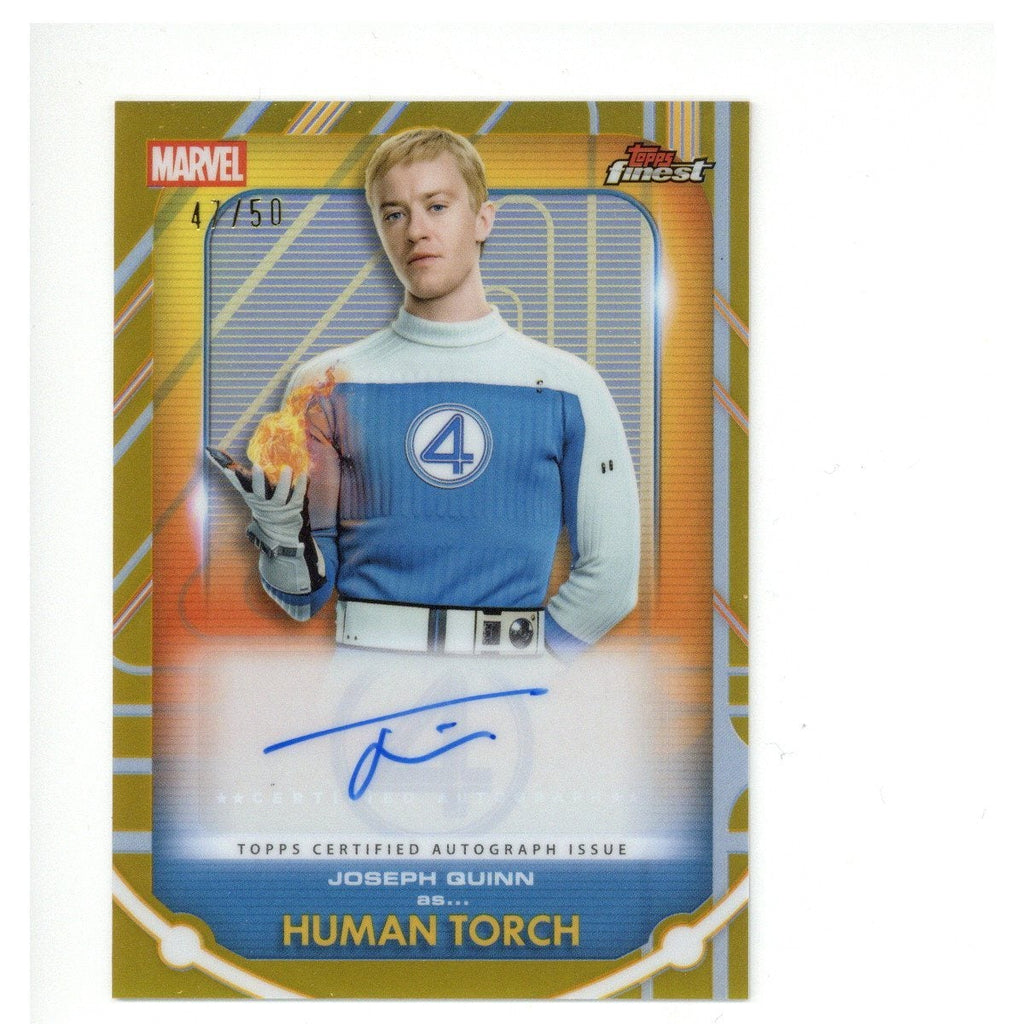Topps 2026 Finest Marvel Fantastic Four 65th FA-JQ Joseph Quinn Auto #4/50