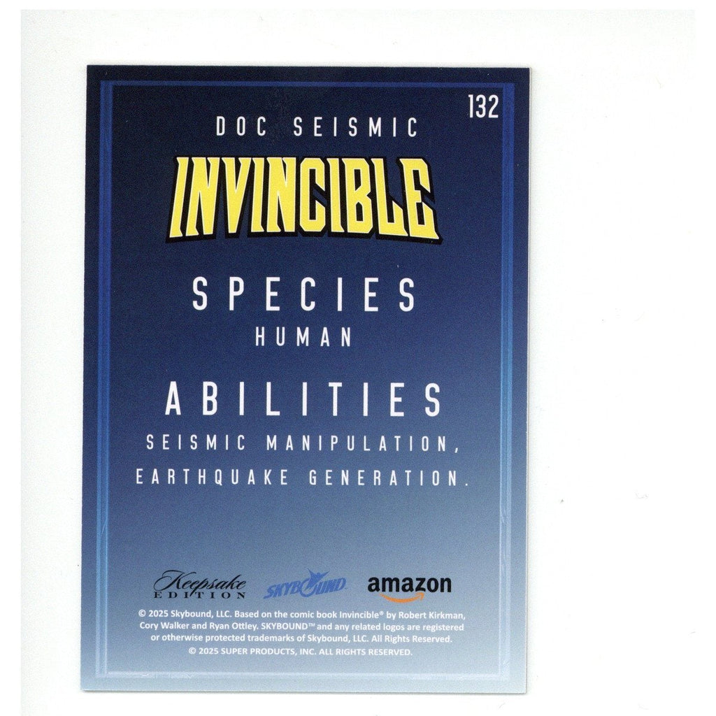 Invincible Doc Seismic 2025 Keepsake Edition Skybound 132 #01/01