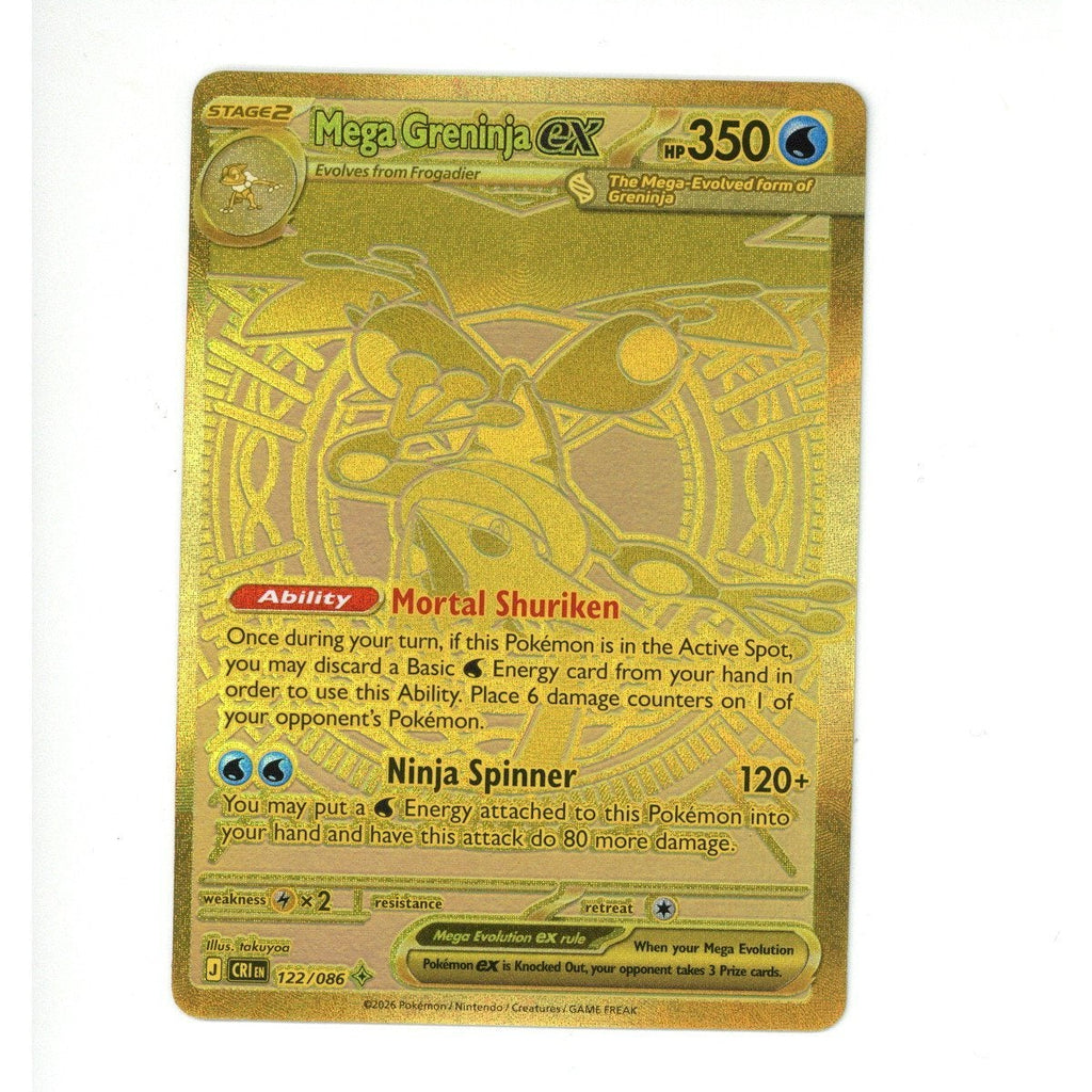 Pokemon Card: Mega Greninja ex - 122/086 - ME04: Chaos Rising TCG