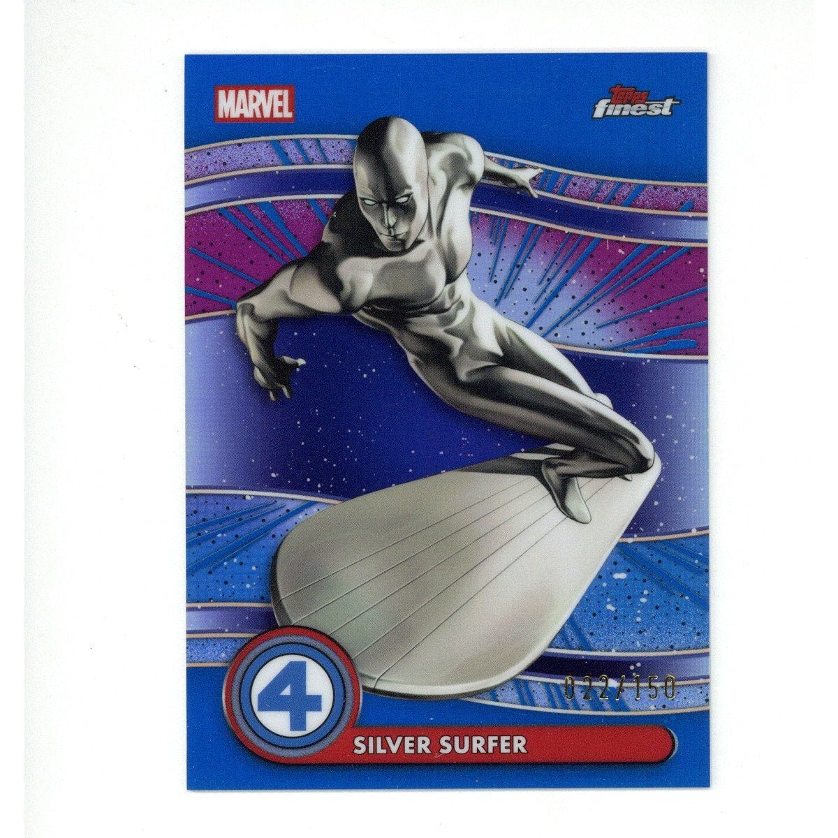 Topps 2026 Finest Marvel Fantastic Four Silver Surfer 077 #022/150