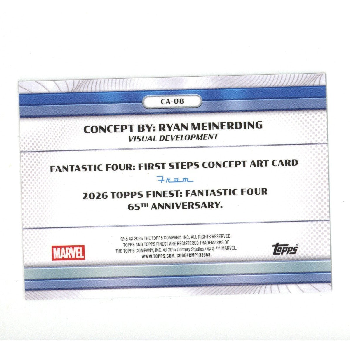 Topps 2026 Finest Marvel Fantastic The Thing CA-08 #17/25