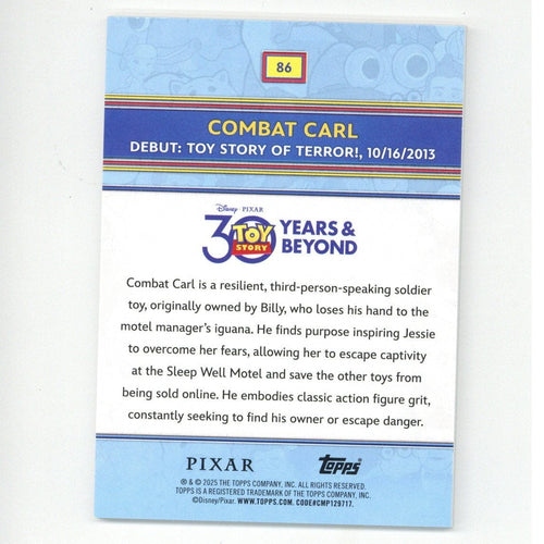 2025 Topps Toy Story 30th Anniversary Combat Carl /199