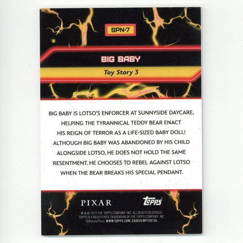 2025 Topps Toy Story 30th Anniversary Big Baby SPN-7