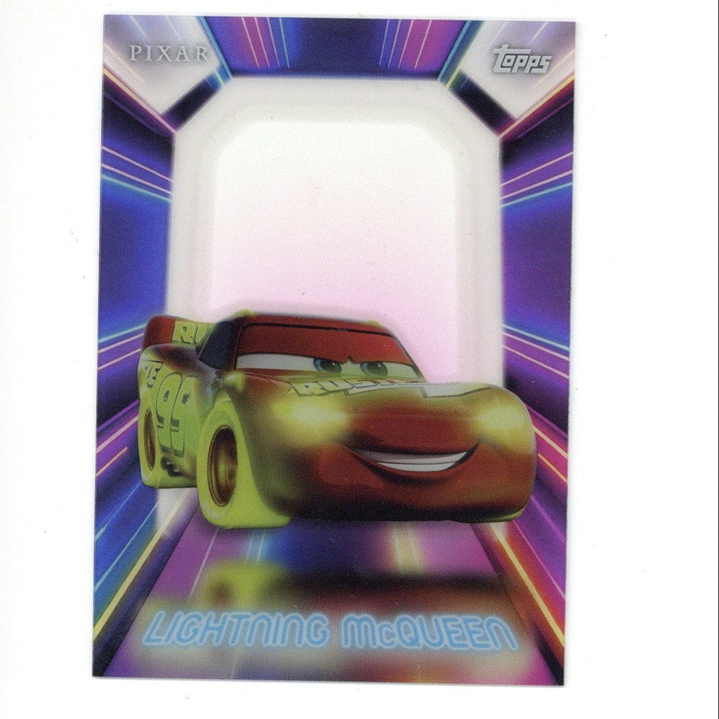 2026 Topps Disney Neon #NPL-13 Lightning Mcqueen Illuminated Neon Lights Acetate Insert