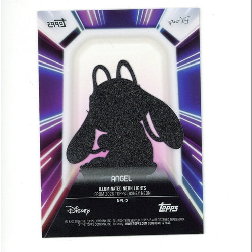 2026 Topps Disney Neon #NPL-2 Angel Illuminated Neon Lights Acetate Insert