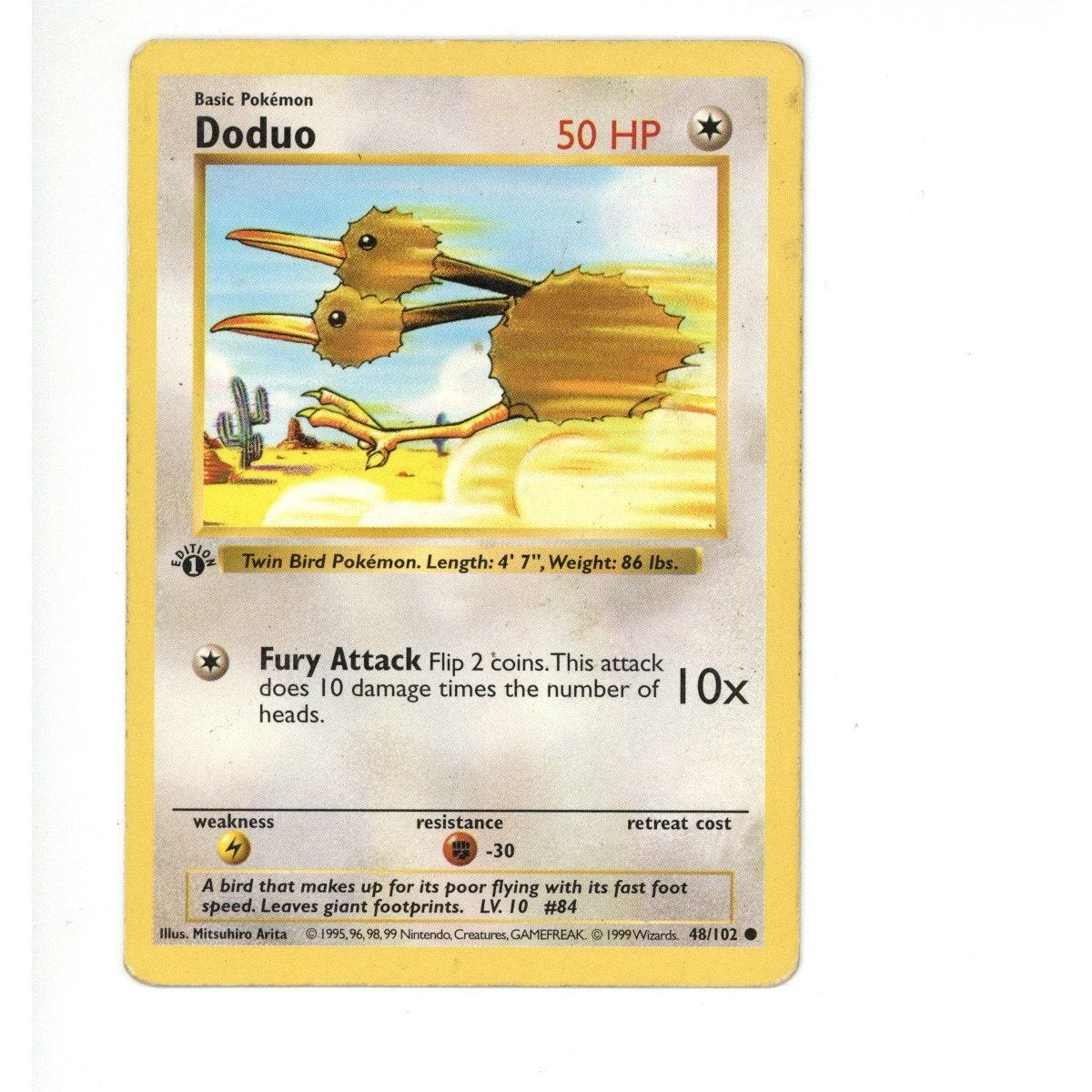 Pokemon Card: Doduo 48/102 Shadowless (TCG)
