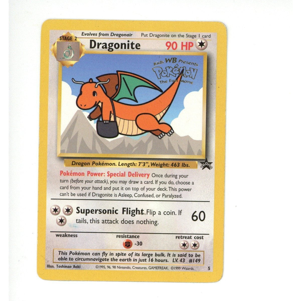 Pokemon Card: Dragonite 05/53 WoTC Promo (TCG) (MP)