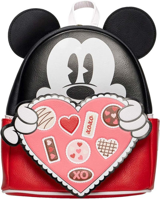 Loungefly Disney Mickey Mouse Chocolate Box Valentine Exclusive Mini-Backpack - NERD BLVD