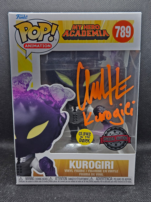 Funko Pop Anime Kurogiri 789 Target GITD Signed By Chuck Huber With JSA