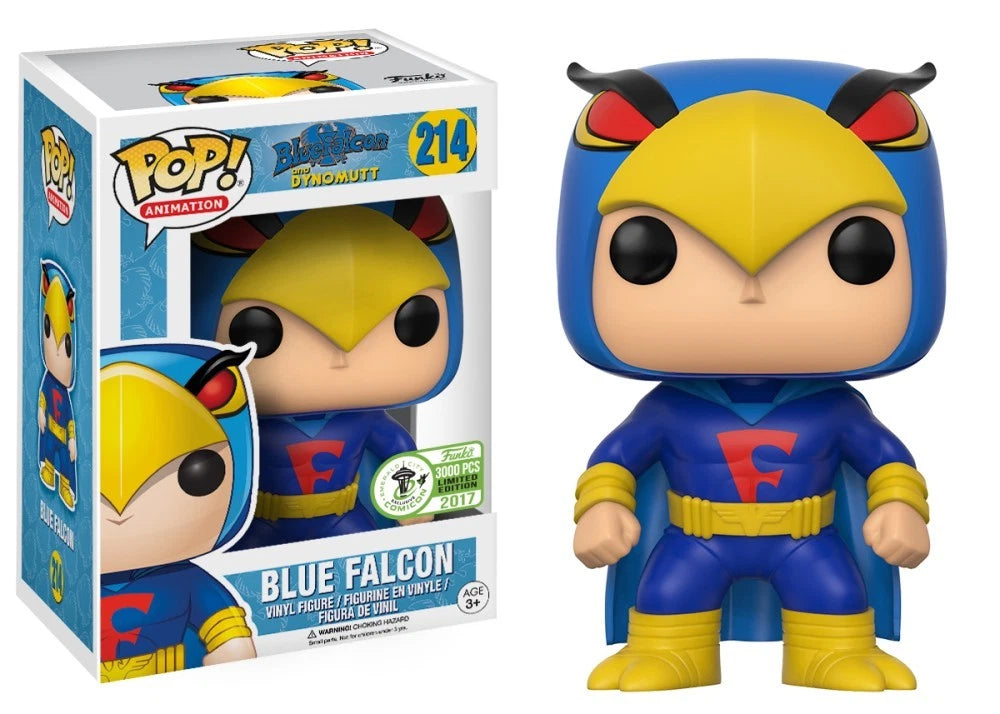 Funko POP: Animation - Blue Falcon and Dynomutt - Blue Falcon Figure #214 2017 Emerald City Comic Exclusive Limited Edition (3000 PCS)