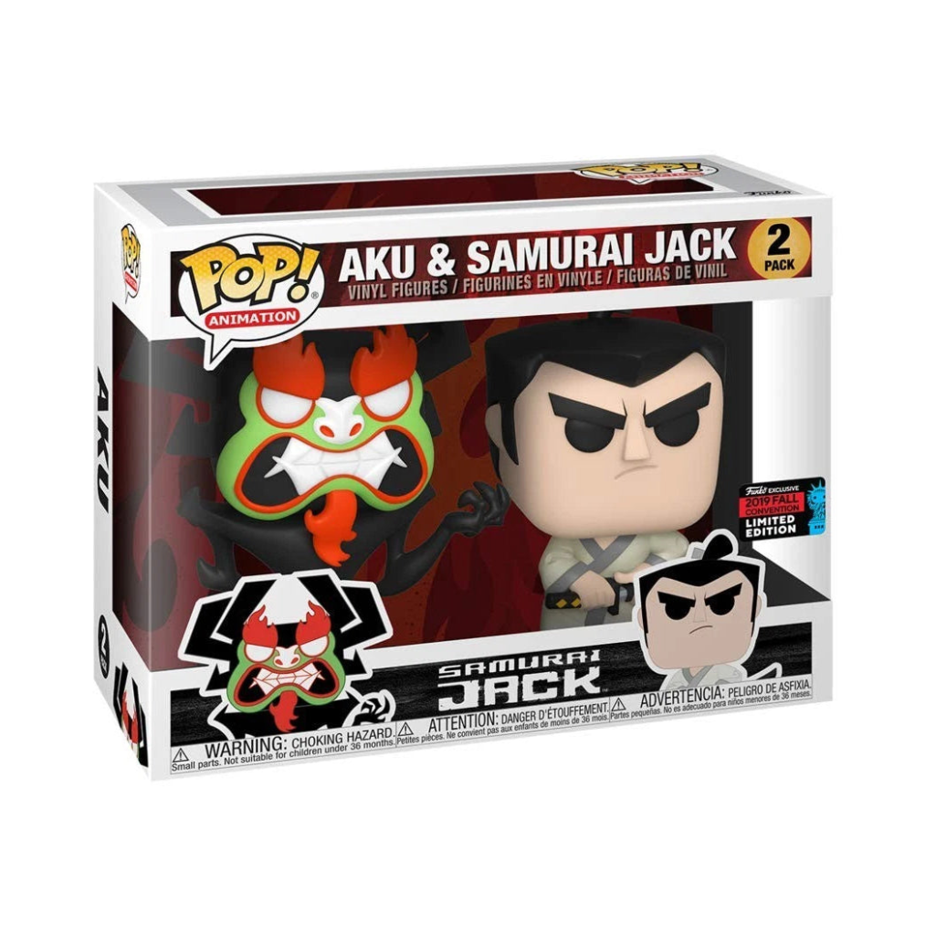 Funko Pop: Animation - Samurai Jack - Aku & Samurai Jack 2 Pack New York Comic Con 2019 Exclusive