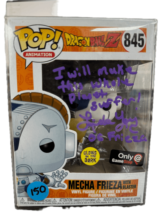 Signed Funko POP DragonBallZ Mecha Frieza 845 Gamestop GITD - NERD BLVD