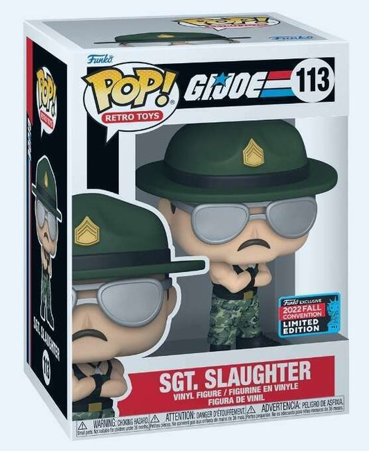 Funko Pop G.I.Joe SGT.Slaughter 113 Fall Convention 2022 Shared Sticker - NERD BLVD